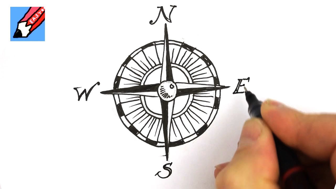 1280x720 How To Draw A Compass Design