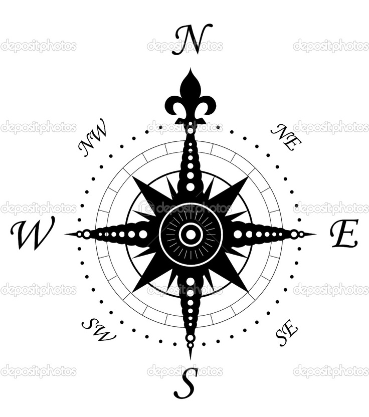 736x832 Compass Clipart Stamp