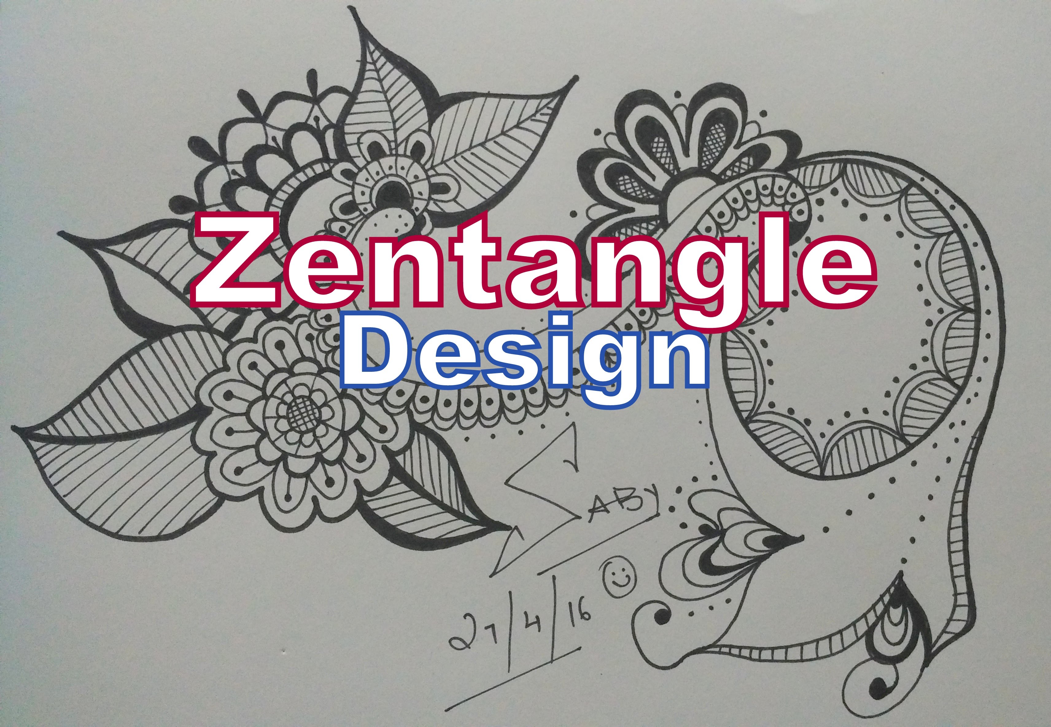 3424x2368 How To Draw Complex Zentangle Art Design For Beginners, Easy