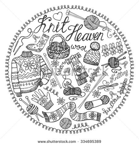450x470 Doodles.hand Made Needlework Circle Composition Logo,.sewing