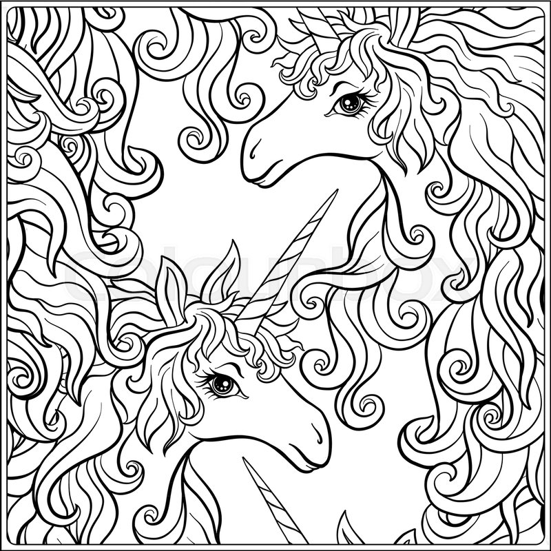 800x800 Unicorn. The Composition Consists Of Unicorn Surrounded By