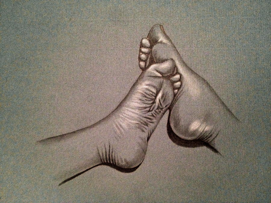 900x675 Foot Composition One Drawing By Jasmine Farquhar