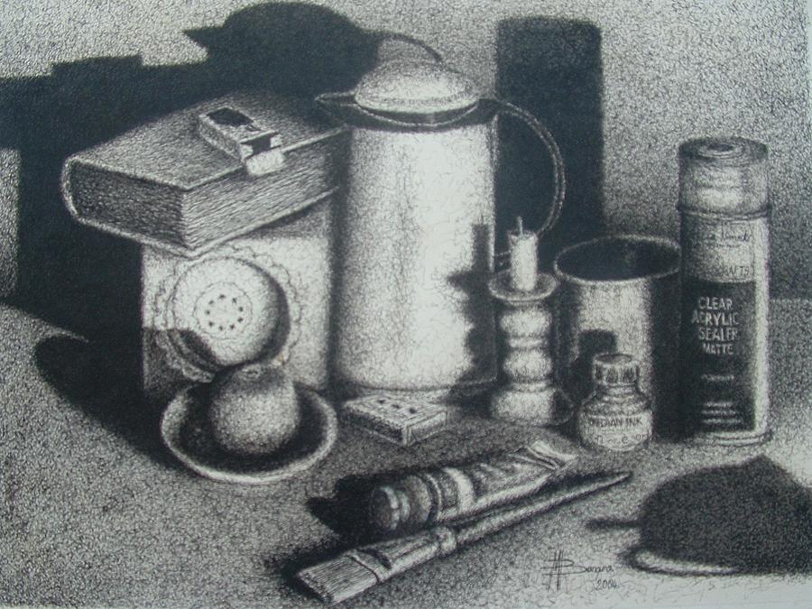 900x675 Still Life Drawing By Mohamed Bangura