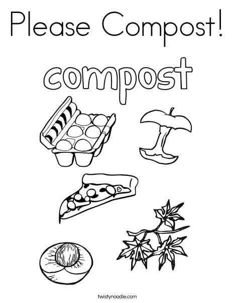 468x605 Please Compost Coloring Page