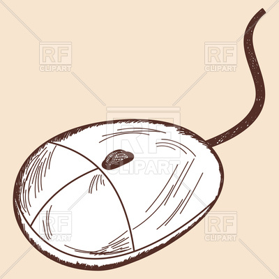 400x400 Computer Mouse Sketch Vector Image Vector Artwork Of Objects