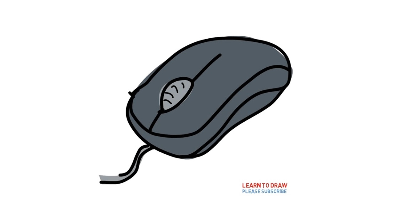 1280x720 How To Draw A Computer Mouse Step By Step For Kids