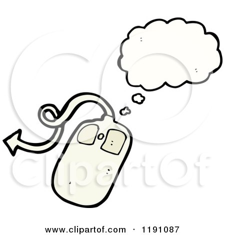 450x470 Cartoon Of A Computer Mouse Thinking