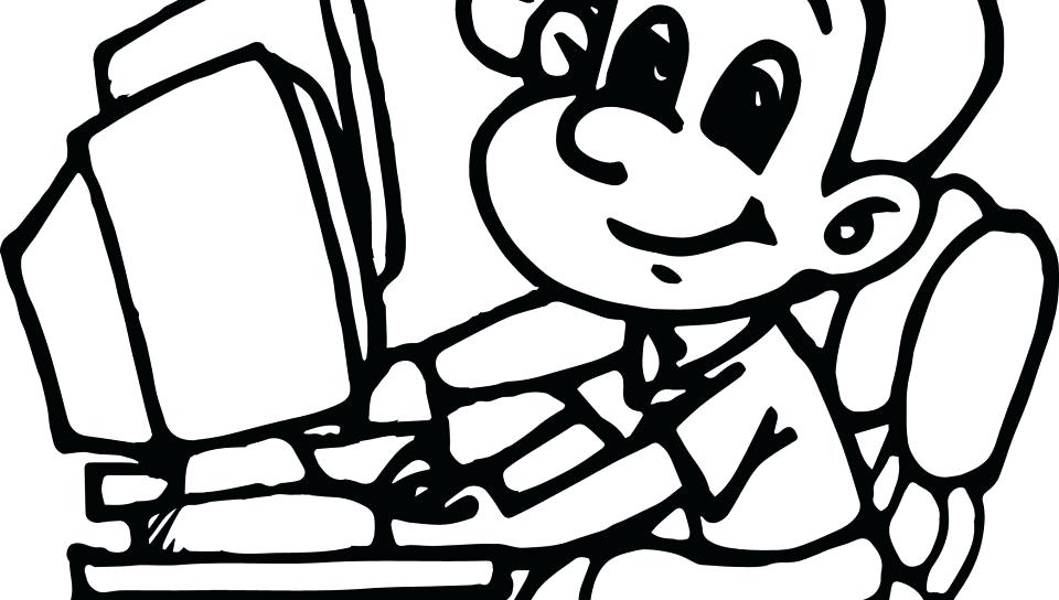 960x544 Computer Coloring Pages Computer Drawing Free Computer Safety