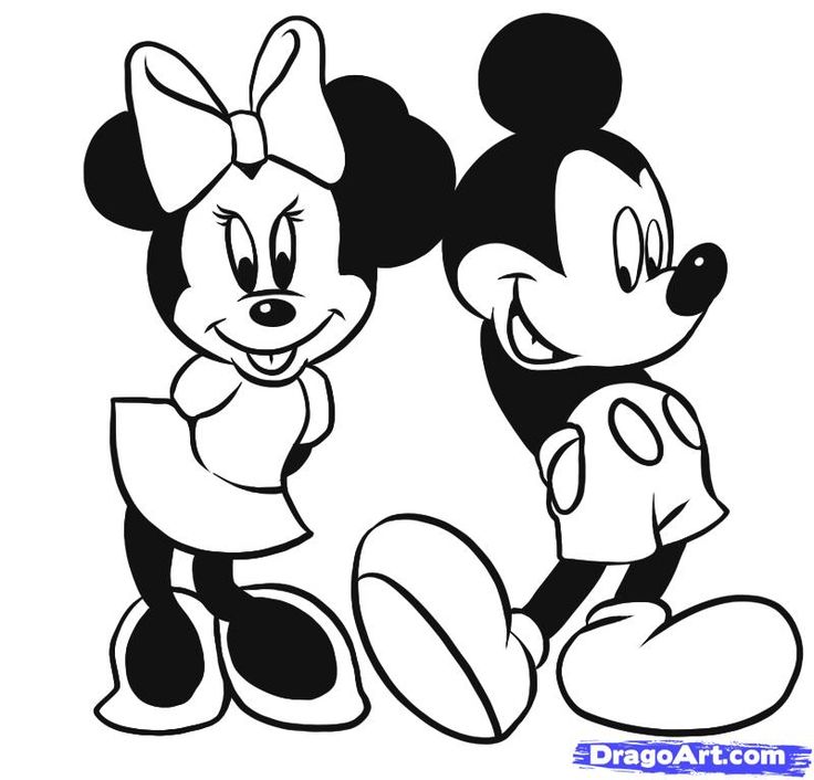 736x706 Mickey Minnie Pictures How To Draw Mickey And Minnie Step 8