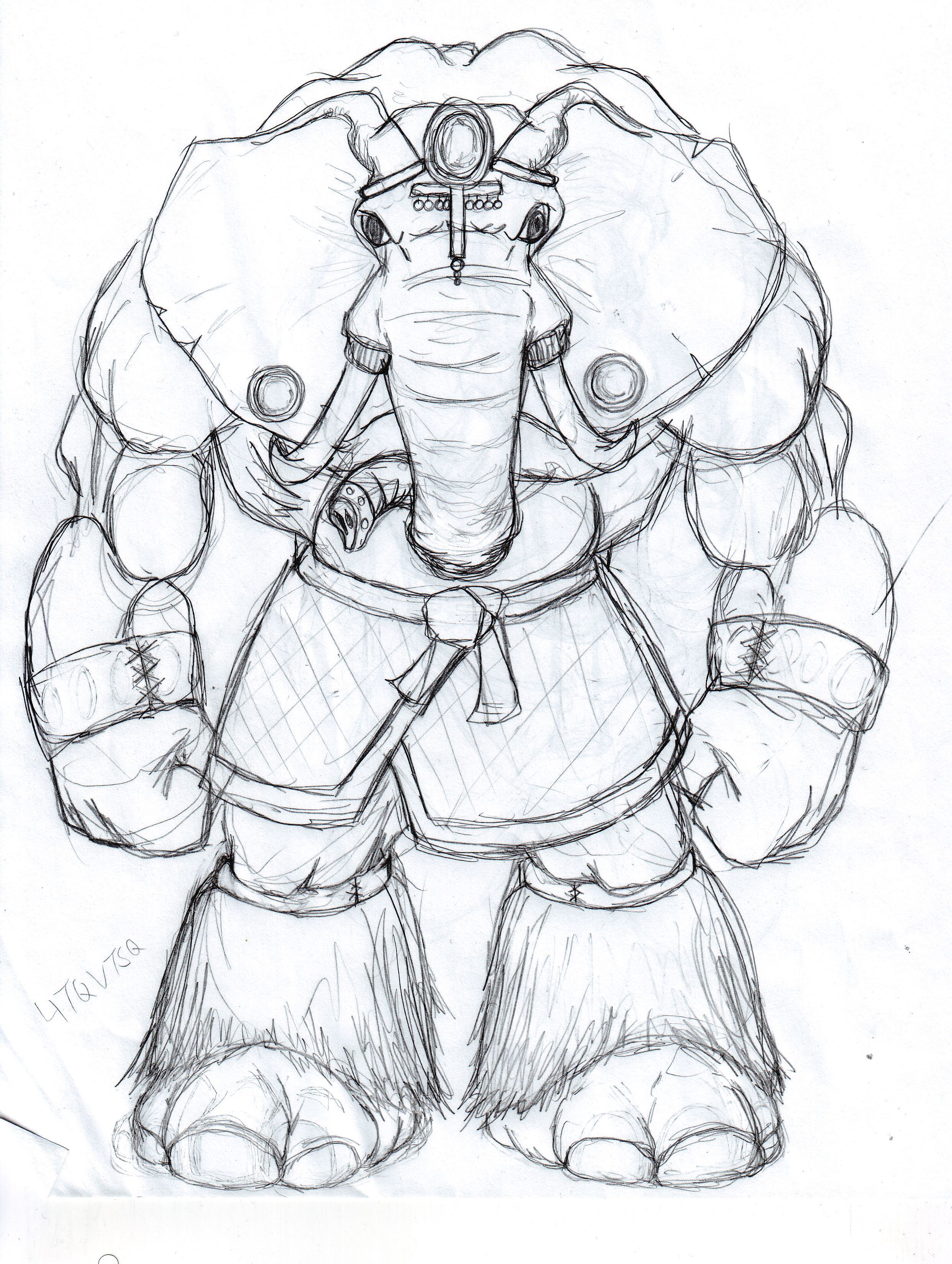 2485x3299 Tembo Concept Sketch Mystical Warriors Of The Ring
