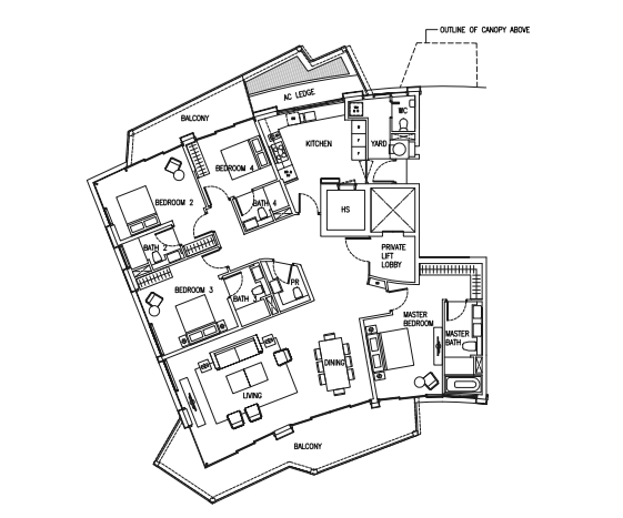 561x467 Corals Keppel Bay Floor Plan 4bedroom Typed1c Temasekhome