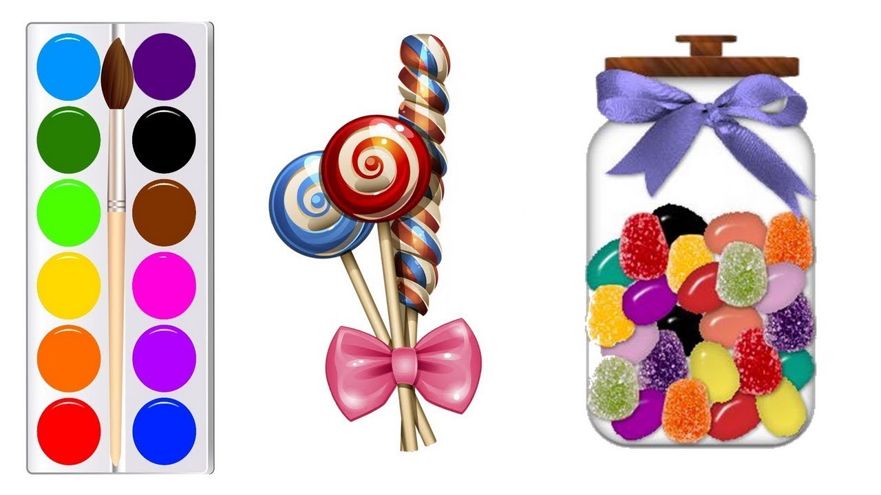 1280x720 Confectionery Drawing And Coloring Page For Kids