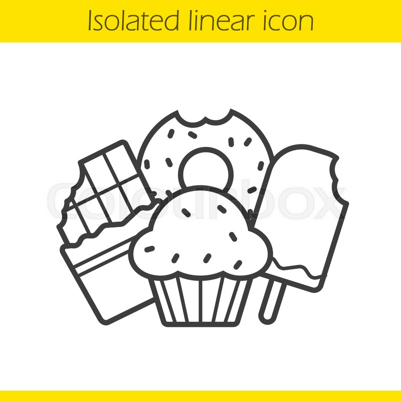800x800 Confectionery Linear Icon. Thin Line Illustration. Chocolate Bar