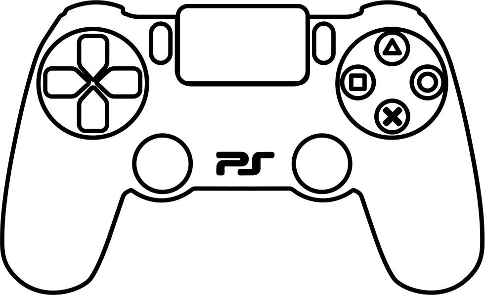 981x596 Ps4 Controller Coloring Page Ps4 Controller Drawing