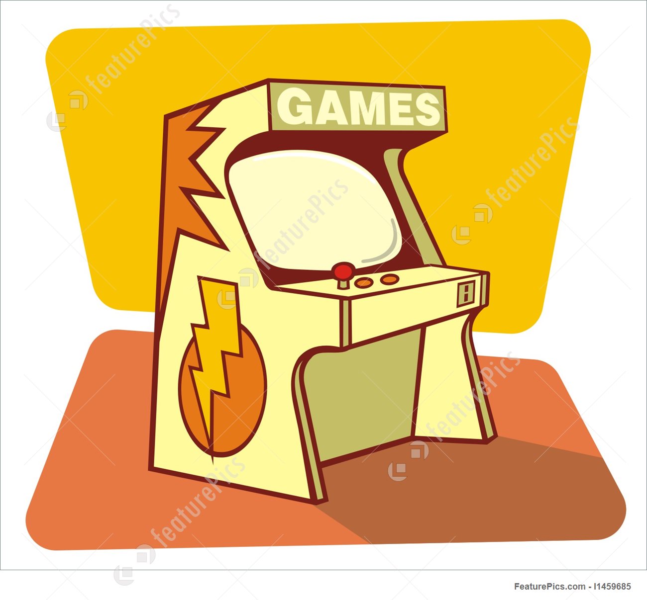 1300x1207 Illustration Of Retro Games Arcade Console