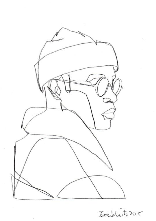 540x764 Gaze One Continuous Line Drawing By Boris Schmitz, 2015