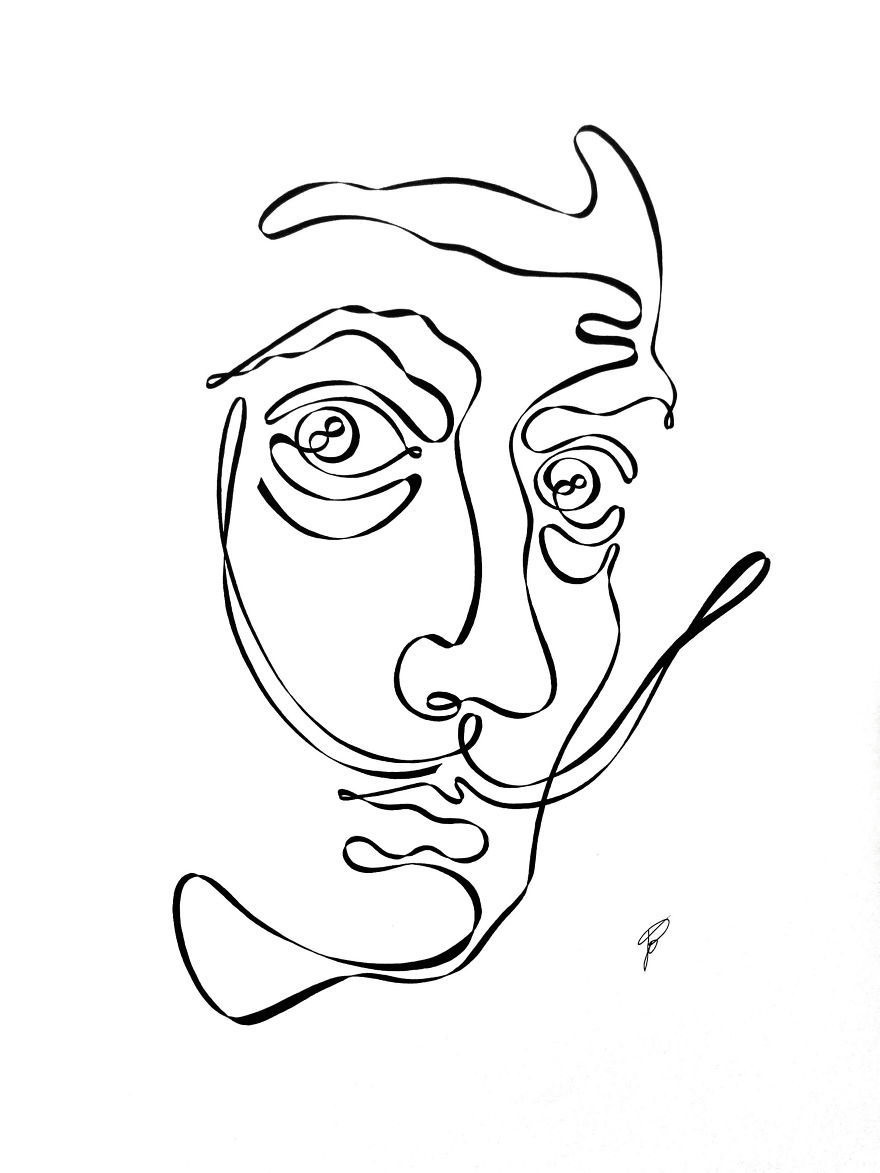 880x1173 I Drew These Illustrations Using One Continuous Line Bored Panda