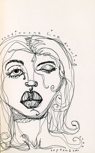 313x500 Continuous Line Just A Little Continuous Line Drawing (No