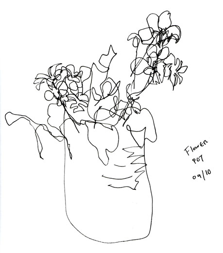 459x521 Collection Of Contour Drawing Flower High Quality, Free