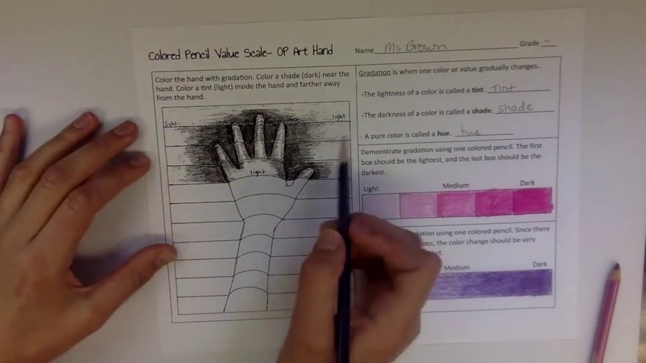 1280x720 Op Art Hand Contour Drawing 2