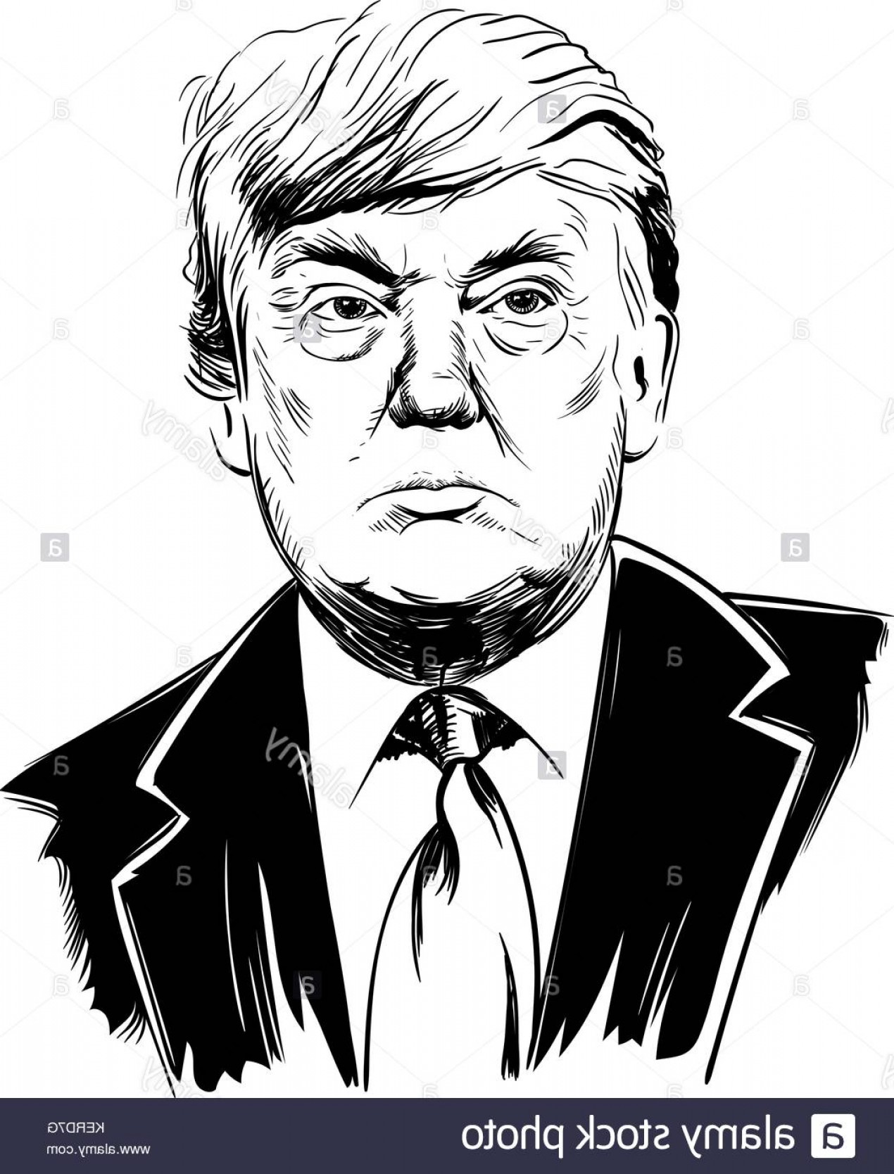 1270x1668 Donald Trump Black And White Drawing Geekchicpro