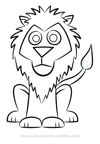420x602 Lion Face Outline Drawing At Free For Personal Use Looking Cool