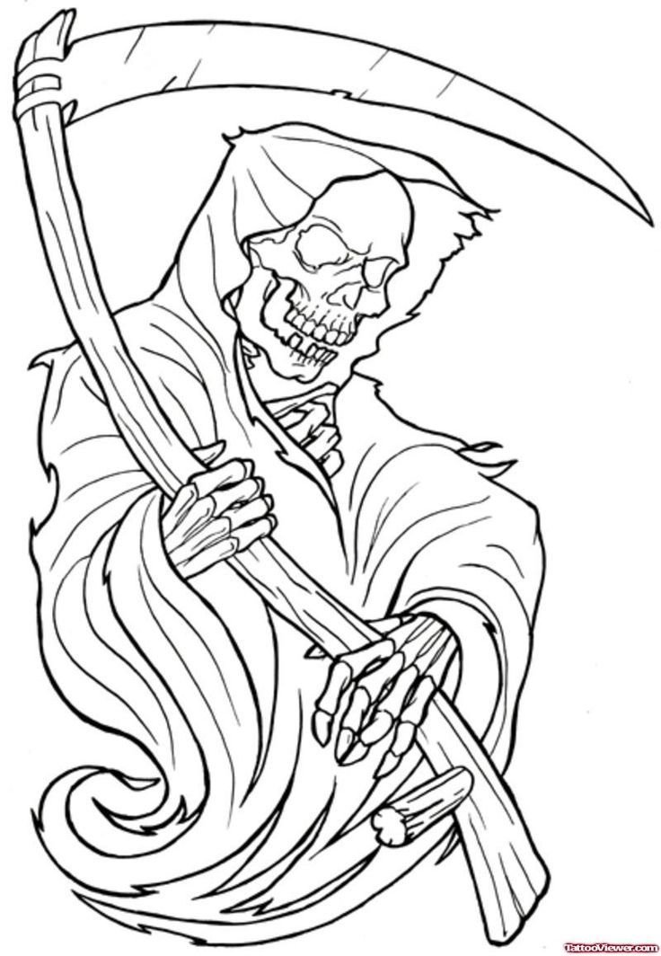736x1064 The 41 Best Death Tattoo Outlines Images On Design