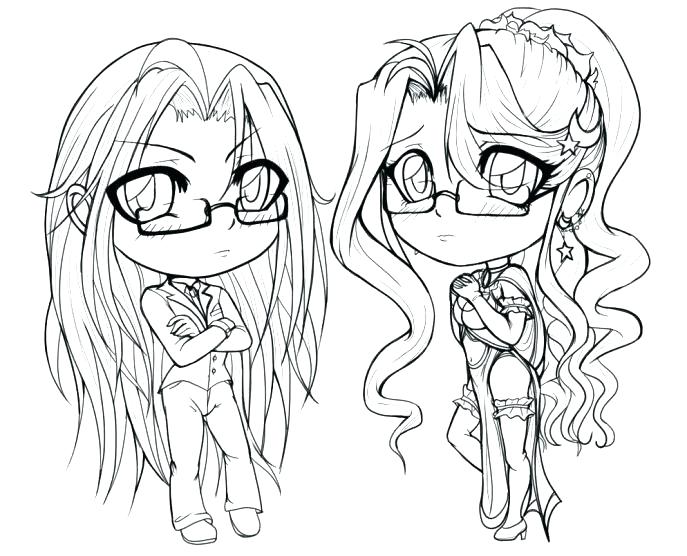 687x556 Cute Anime Cat Coloring Pages Cool Simply Simple Medium Size