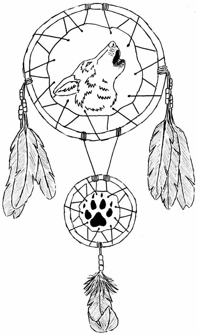 688x1160 Dreamcatcher Coloring Page Awesome Cool Hand Drawn Dream Catcher