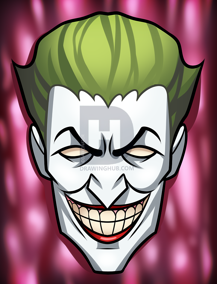 725x947 Comic Book Villain Drawing Lesson, The Joker, Step By Step