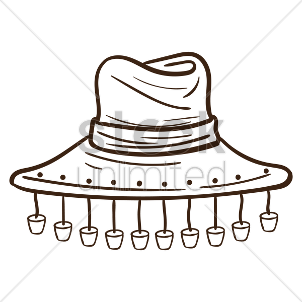 600x600 Cork Hat Vector Image