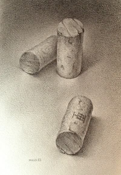 400x579 Michael Naples Wine Cork Trio Drawings