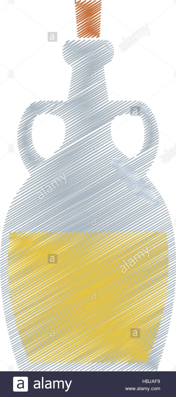 617x1390 Cooking Olive Oil Bottle Cork Drawing Vector Illustration Eps 10