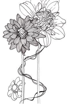 236x364 Line Drawing Of A Flower Free Download Clip Art Free Clip Art