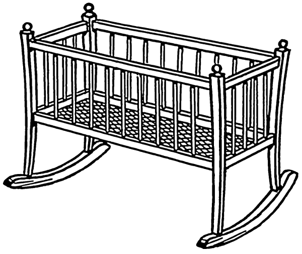 600x505 Crib Coloring Page Free Crib Clipart Clipart Picture 1 Of 2