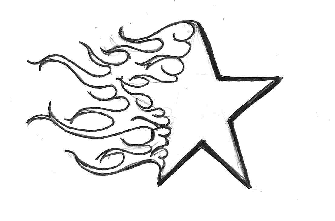 1106x729 How To Draw A Cool Star Falling Stars Clipart Draw