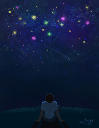 320x414 He Looked Up Into The Night Sky