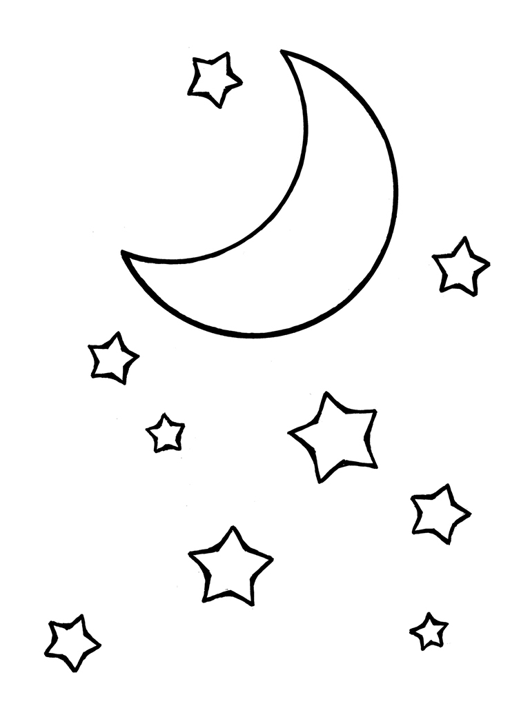 768x1024 Cresent Moon Drawing Moon And Stars Drawing Best Ideas About