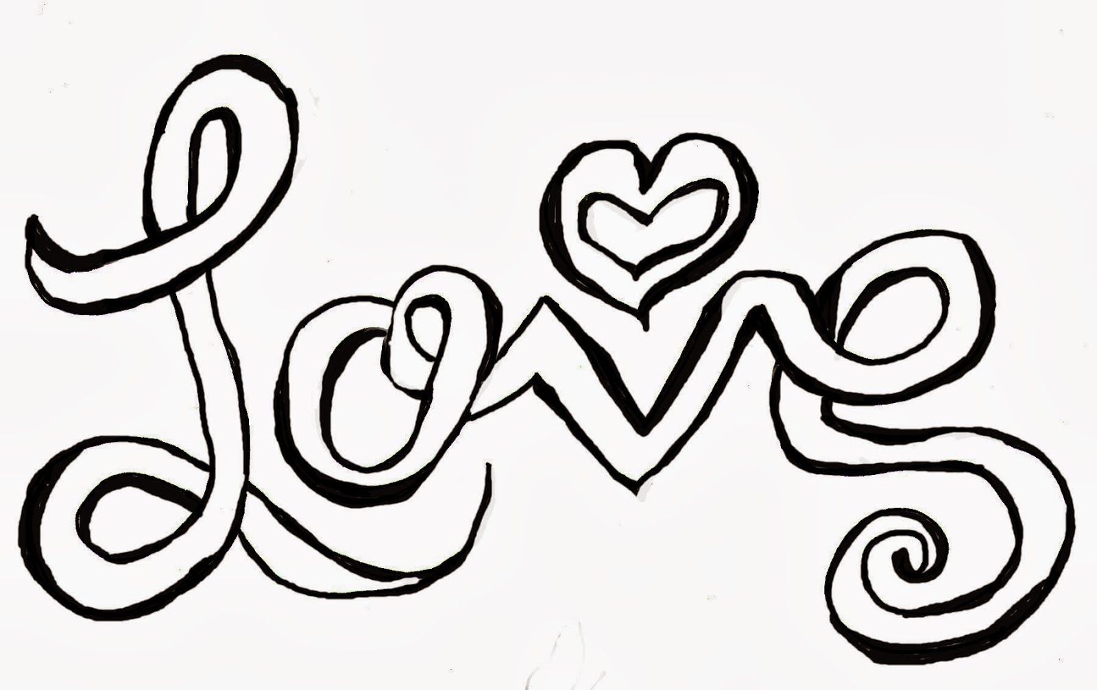 1600x1007 Drawings Of The Word Love The Word Love Drawings