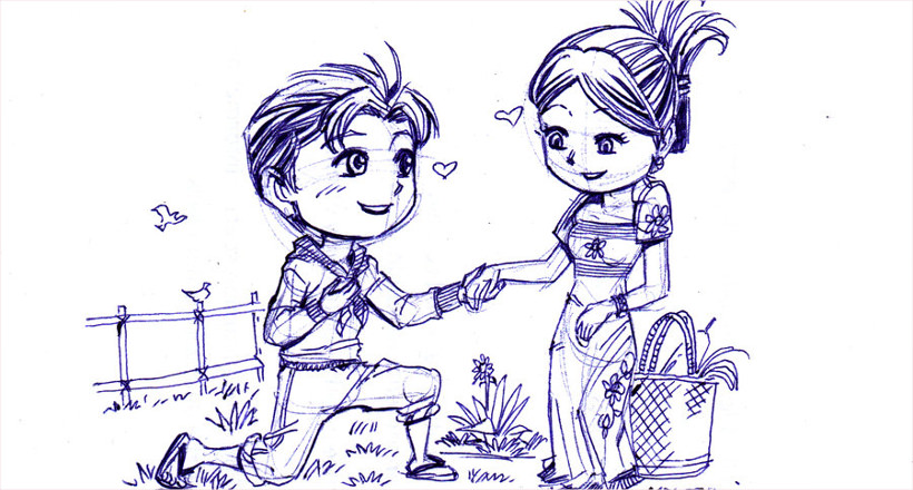 820x440 Cute Love Drawing, Art Ideas, Sketches Design Trends