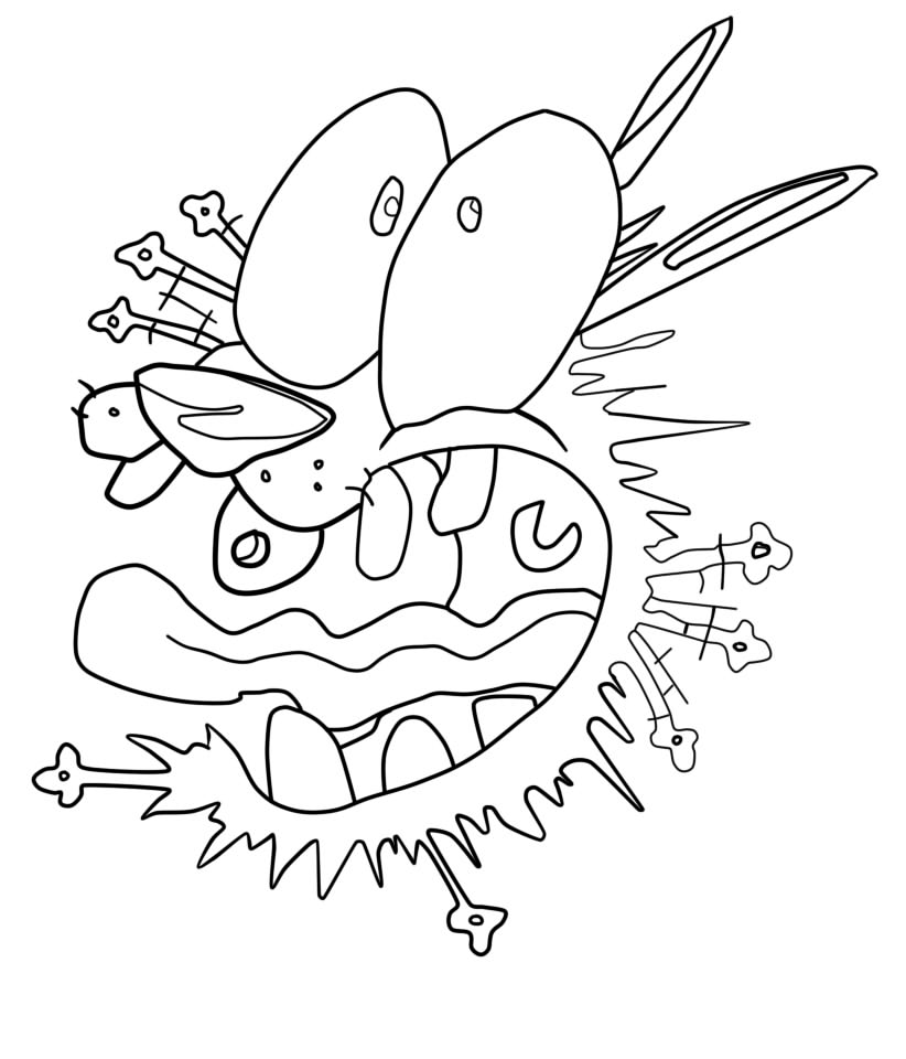 822x960 Courage The Cowardly Dog Lineart By Crazyjay619