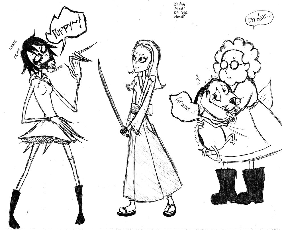 990x808 Courage The Cowardly Dog Battle By Thirdseatnekoai