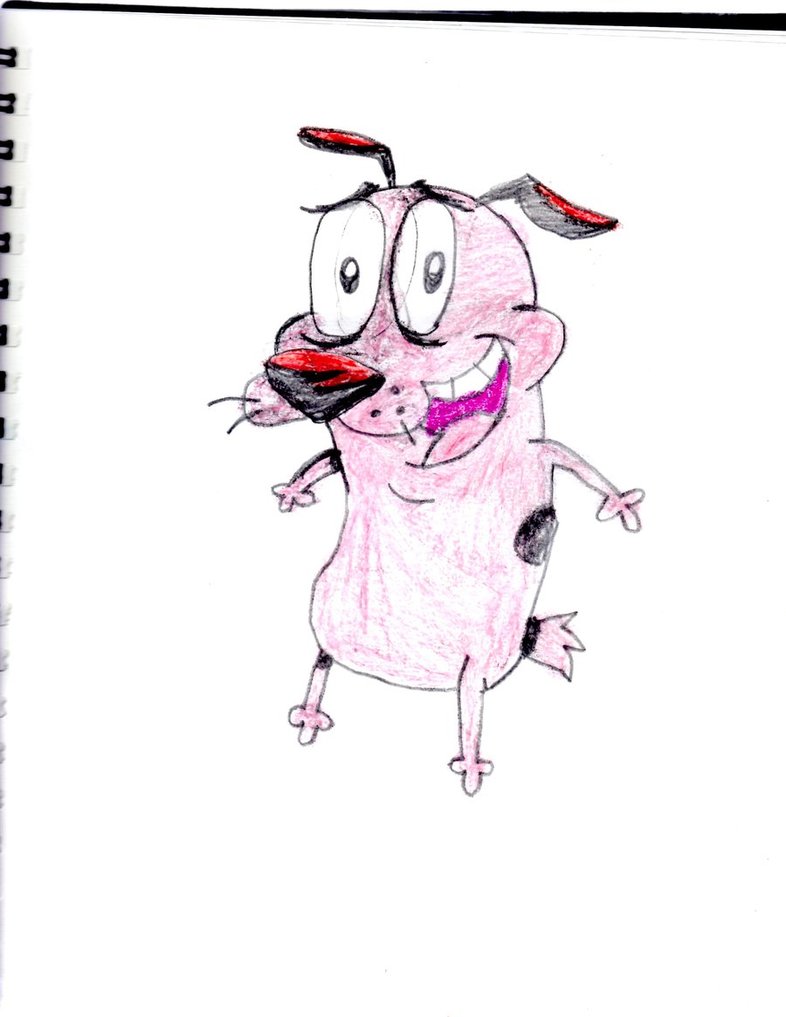 786x1017 Courage The Cowardly Dog Drawing With Color By Sonichog6