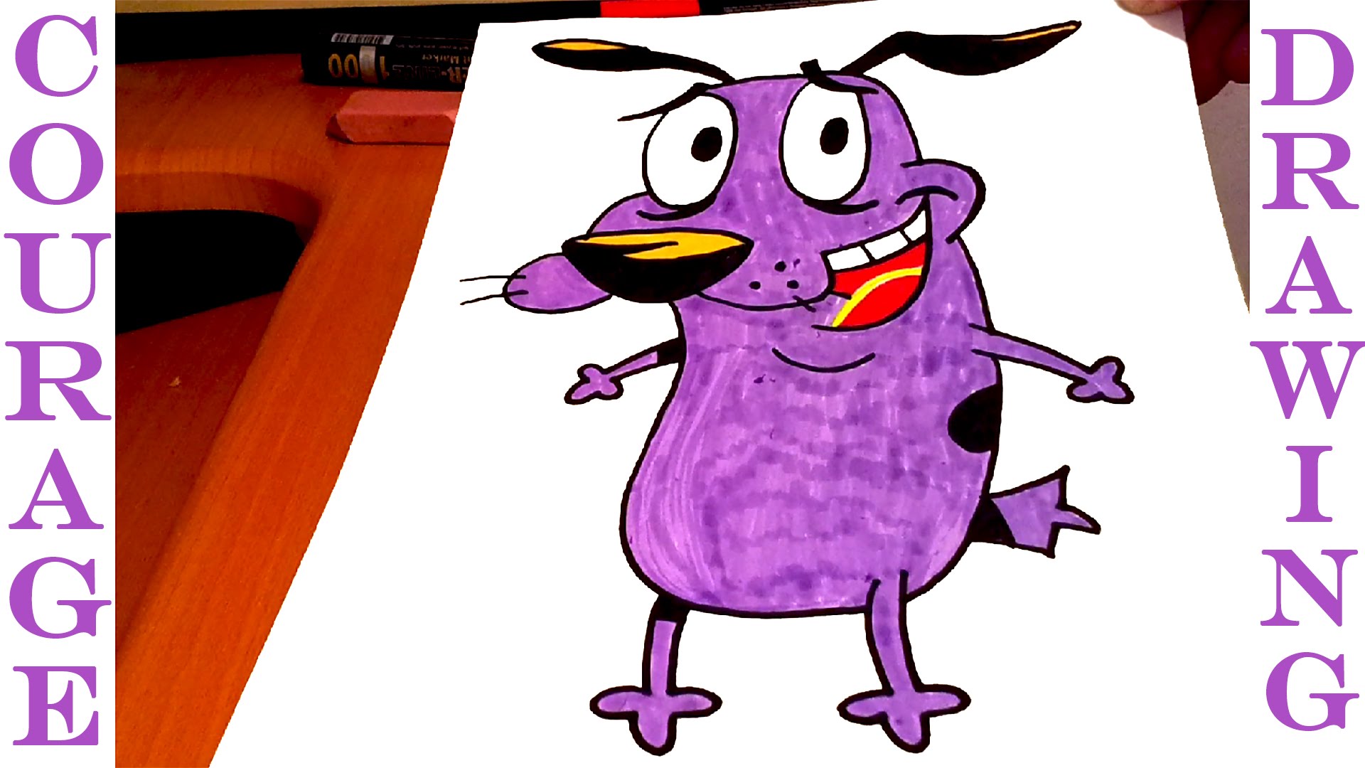 1920x1080 How To Draw Courage The Cowardly Dog Easy, For Kids
