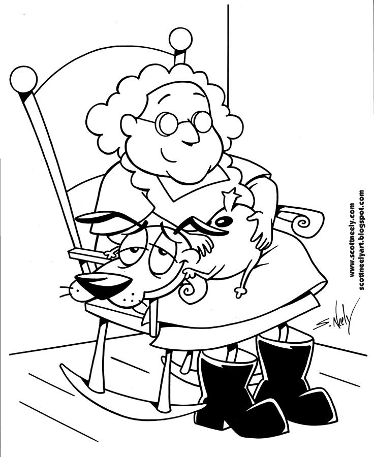 736x900 Courage The Cowardly Dog Coloring Pages Great Courage The Cowardly