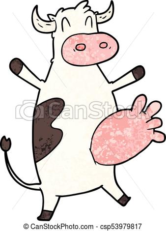 338x470 Cartoon Cow Swinging Udder Vector Clip Art