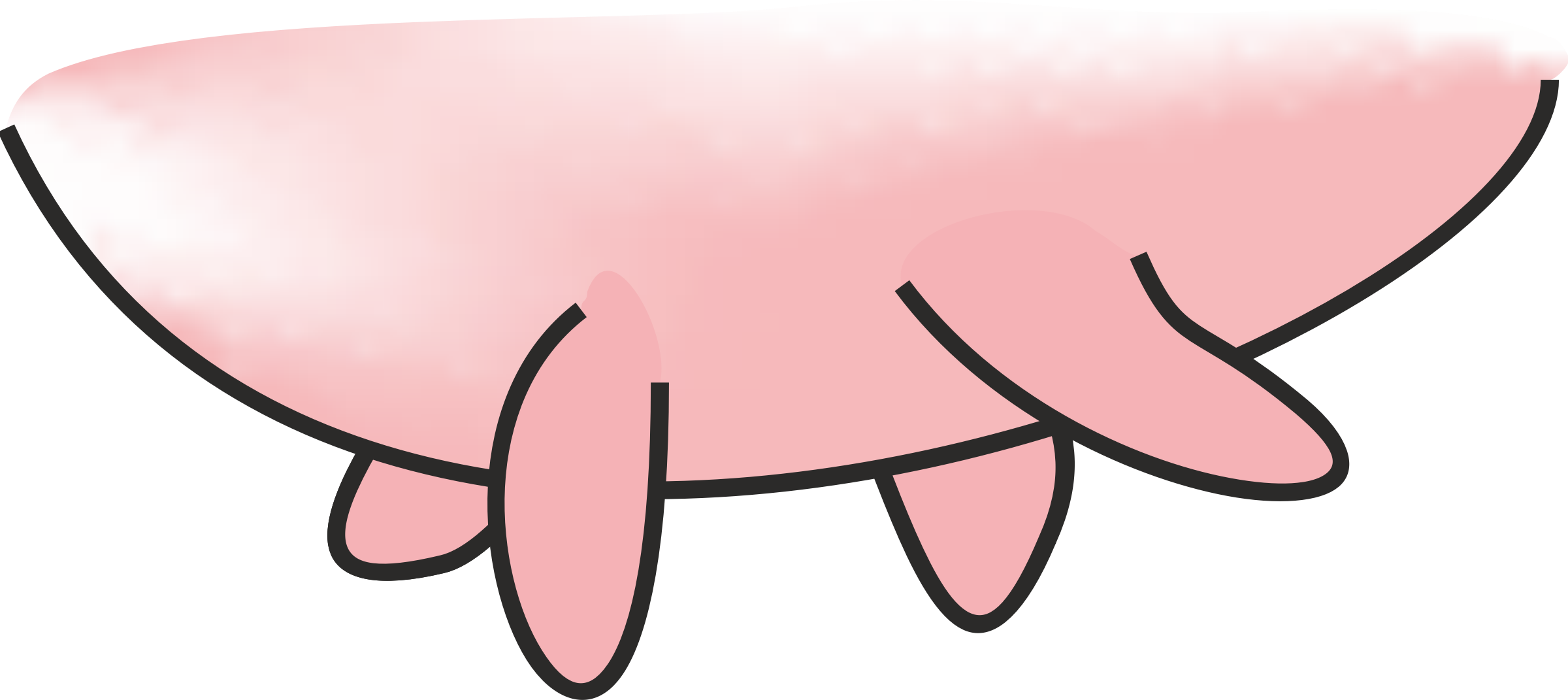 2400x1071 Cow Udder Icons Png
