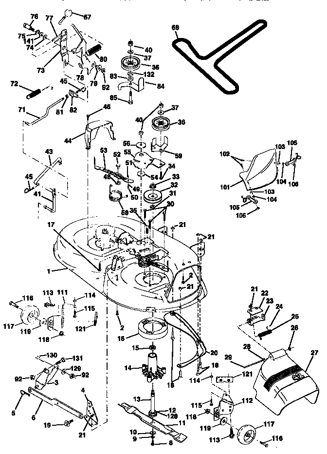 672x932 Mower Deck Diagram Amp Parts List For Model 917270810 Craftsman