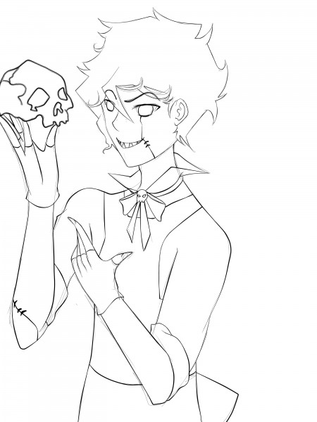 450x600 Monster Galaxy Exile] The Craftsman (Lineart) By Kanimimi