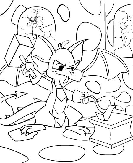 450x550 A Draik Craftsman. Official Coloring Page. Disney Sketches